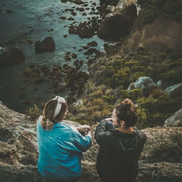 Two friends talking